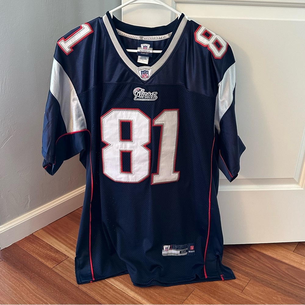 New England Patriots Randy Moss NFL jersey. Mens XL stitched